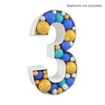 thumbnail image 2 of 3FT Tall Mosaic Balloon Frame Big Marquee Light Alphanumeric 0-9 Birthday Party and Party,Wedding Background Decoration Foam Number Board, 2 of 11