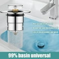 thumbnail image 5 of STARLIGHT- 2Pcs Bathroom Sink Stopper Hair Catcher Bathroom Pop Up Sink Drain Strainer, 5 of 5