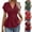 Wine, variant on Women's V-Neck Short Sleeve Top Wrap V Neck Elegant Shirts Plain Dressy Tops Spring Summer Office Shirt Ladies Lightweight Y2k Plus Size Top Business Work Blouses Trendy Comfortable Outfit