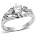 thumbnail image 5 of Women's Rhodium Plated Engagement Ring with CZ - Size 7, 5 of 5