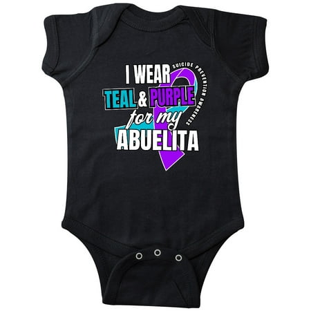 

Inktastic Suicide Prevention I Wear Teal and Purple for My Abuelita Gift Baby Boy or Baby Girl Bodysuit