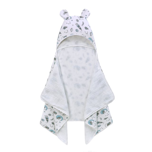 Toalla de baño para bebé con capucha 100% algodón, súper suave y absorbente, tamaño grande 70 x 140 cm, toalla de baño Baby Essentials para recién nacidos, bebés, niños y niñas