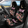 thumbnail image 3 of FOR U DESIGNS Dragonfly Flower Moon Star Pattern Seat Cover for Cars Wear-Resistan Car Seat Cushion Non-Fading Split Bench Compatible Car Interior Covers Fits Most Auto SUVs Trucks Vans, 3 of 7