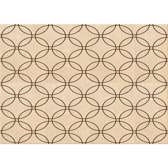 Ahgly Company Indoor Rectangle Patterned Peru Brown Area Rugs, 8' x 10'