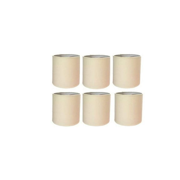 Upgradelights 7 Inch Tapered Drum Clip On Chandelier Lampshade 6x7x7 (Set of 6)