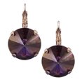 thumbnail image 2 of Leverback Earring Purple Lilac Shadow 14mm Rivoli made from Swarovski Crystallized Elements Nickel Free&nbsp;, 2 of 4