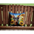 thumbnail image 2 of Coussin Décoratif Doberman Pinscher aux Tournesols, 2 of 6