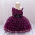 thumbnail image 2 of FYDUU Baby Girls Birthday Dresses Toddler Party Dress Layered Ruffle Tulle Tutu Dress Pageant Princess Wedding Flower Girl Dresses 18-24 Months, 2 of 3