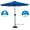Royal Blue, variant on SunRay 9' Round 8Rib 24 LED Aluminum Bluetooth Solar Lighted Umbrella