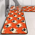 thumbnail image 2 of Kitchen Rugs Sets Of 2,Pug Dog Anti Fatigue Kitchen Mat Rugs Non Slip Washable,Decorative Kitchen Floor Mats for Kitchen,Sink,Laundry,17"x47"+17"x47", 2 of 5