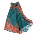 thumbnail image 5 of Yunhgft Women's Long Hippie Bohemian Skirt Gypsy Dress Boho Clothes Skirt - Green, as, 5 of 5