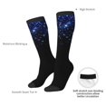 thumbnail image 4 of Vsdgher Black Blue Glitter Sparkles Knee Socks, High Socks Long Stretchy Sock Women Knee High Stocking, Long Socks for Women, 4 of 6