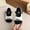 White, variant on Viluyesy Girls' Spring Summer Patent Color-Block Flats - Soft Low-Heel Princess Dress Shoes Black Size 12.5