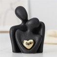 thumbnail image 4 of Mini Couple Statue Tv Stand Decor Abstract Sculpture Black A, 4 of 5