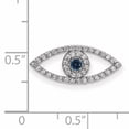 thumbnail image 2 of Dainty Designs 14k White Gold Small Diamond and Sapphire Evil Eye Pendant, 2 of 2
