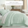 thumbnail image 3 of Noble Linens 8-Piece Aqua Bed in a Bag Microfiber Bedding Set, Queen, 3 of 16