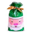 thumbnail image 2 of Bolsas de lazo impresas navideñas Empaquetado de regalo de fiesta Presenta Paquetes de juguete de envoltura Bolsas vacías Accesorios de decoración Tipo 2 10 piezas sidaley HA009363-03, 2 of 6