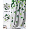 thumbnail image 3 of St. Patrick's Day Kitchen Curtains Spring Lucky Shamrocks Rustic Leaves Cafe Short Curtains for Bathroom Blackout Window Curtain Small Window Treatment Drapes for Bedroom Living Room 52"x45"x2, 3 of 9
