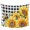 Black, variant on Sunflower Bee Tapestry for Bedroom Wall Hanging Tapestry, Black White Lattice Yellow Floral Flower Ceiling Backdrop Tapestries Poster Blanket Wall Decor for Teens Room Living Room Dorm 59" x 79"