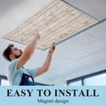 thumbnail image 6 of Vintage Farmhouse Fluorescent Light Covers, Country Retro Beige Wooden Grain Magnetic Light Covers for Ceiling Lights, Fluorescent Ceiling Shade Filters for Classroom Bedroom Office 4x2Ft x 1PCS, 6 of 8