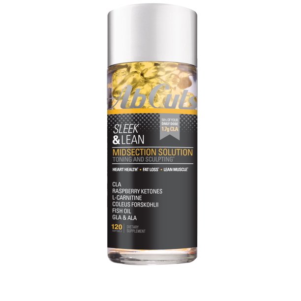 Ab Cuts Sleek & Lean MidseCtion Fat Burner Weight Loss Pills, 120 Ct
