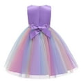 thumbnail image 4 of Aayomet Girls' Dresses Girls Vintage Dresses Girls' Special Occasion Dress 50s Retro Kids Dresses Swing Rockabilly Sleeveless,Purple 7-8 Years, 4 of 5