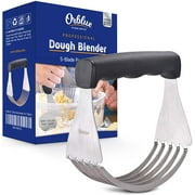 Orblue Stainless Steel Dough Blender - Large Pastry Cutter with 5 No Flex Blades