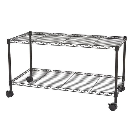 

SamyoHome 35 W x 17.7 D x 19 H Storage Rack 2-Tier Wire Shelving Storage Organizer for Garage Kitchen Black