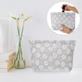 thumbnail image 7 of Unique Bargains Flower Cosmetic Bags Zipper Floral Makeup Bags Women's Makeup Bag Suitable for Coin Lipsticks Gray, 7 of 7