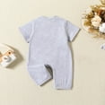 thumbnail image 4 of Darzheoy Toddler Baby Rompers Comfortable Girls Boys Round Neck Thin Short Sleeve Jumpsuits Embroidery Solid Color Graphic Spring Summer Printed Pajamas Clothes ,Size 0-12 Months, 4 of 8