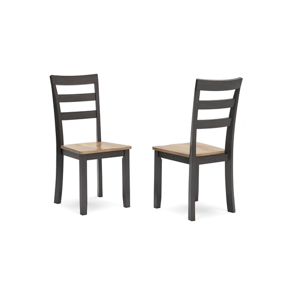 Signature Design by Ashley Gesthaven Solid Wood Frame Dining Chair, Set of 2, Natural/Brown
