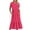 Pink, variant on Kmdttou Women's Summer Casual Short Sleeve Crewneck Dress Casual Flowy Tiered Maxi Beach Dress With Pockets,Women's Long Dresses Flowy Maxi for Beach