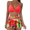 thumbnail image 1 of Kcodviy Maillot de Bain Femme Grande Taille Fendu Léopard Maillot de Bain Femme Taille Haute Style Robe Culottes à Volants Grande Taille Shorts de Bain Imprimés Bikini Maillot de Bain Femme, 1 of 6