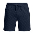 thumbnail image 6 of Dwelliawo Men's Waffle Fashion Shorts Sweat Beach Midweight Stretch Quilted Shorts Workout Basketball Shorts with Pockets Navy 3XL, 6 of 7