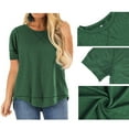 thumbnail image 3 of LANREMON Plus Size Summer Casual Tunic Tops for Women Crew Neck Short Sleeve Flowy Oversized T Shirts Blouse, 3 of 6
