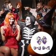 thumbnail image 3 of Unique Bargains 3 Pcs Duckbill Clip Halloween Bow Hair Clip for Women Purple White, 3 of 5