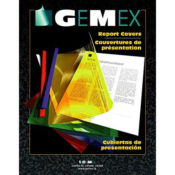 Gemex PC-527-B25 Couverture de Rapport de Vinyle, 4,5 mil, Taille de la Lettre, Bleu, 25 par Boîte