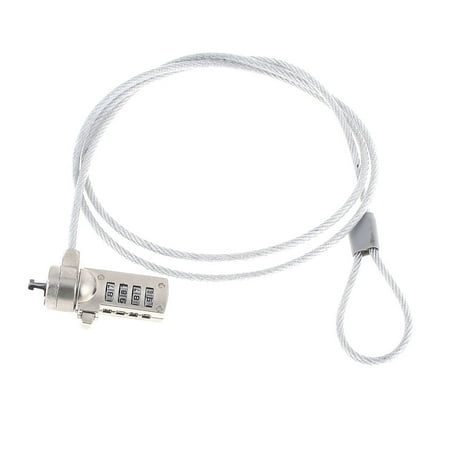 Master Coded Notebook Lock - Unique Bargains 3.67ft Long Silver Tone Laptop Notebook Security Code Password Lock