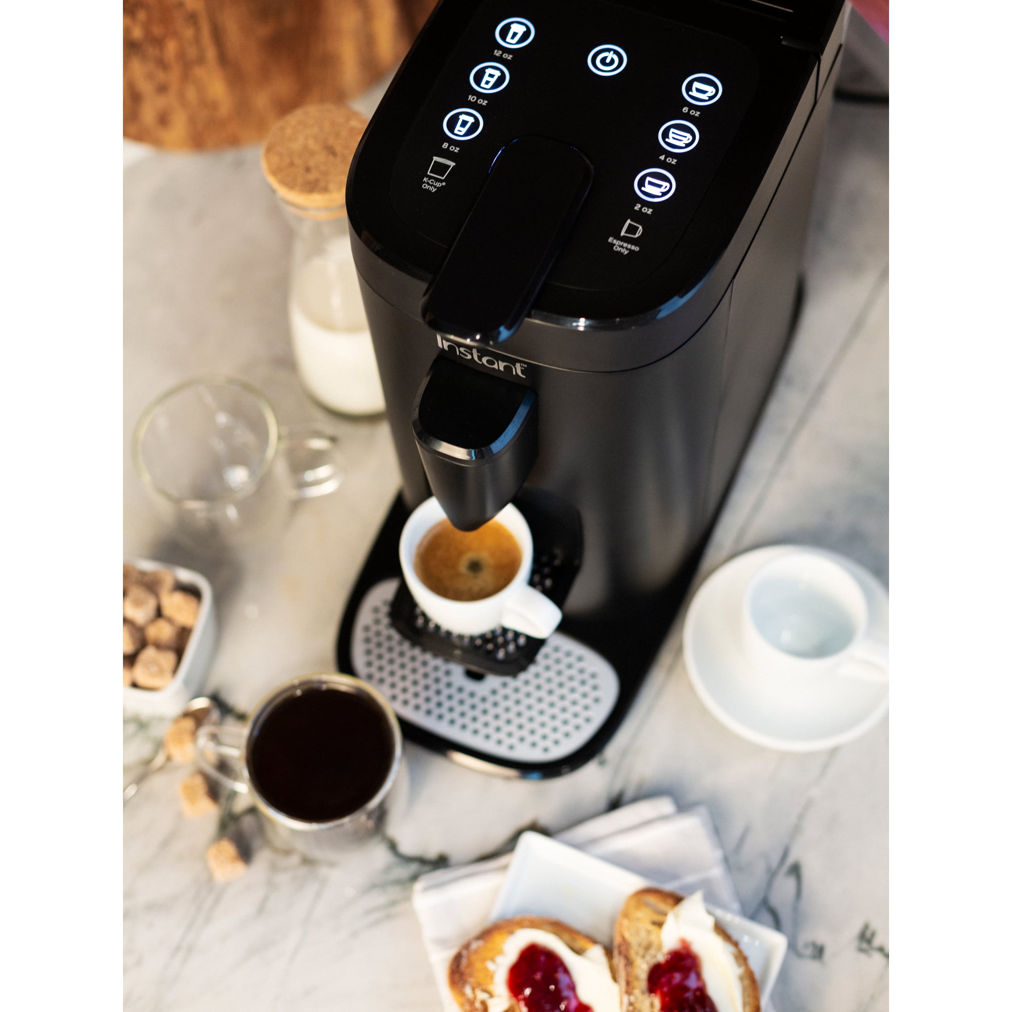 Instant Dual Pod Plus 2-in-1 Coffee Maker and Espresso Maker with Reusable  Ground Coffee Pod 