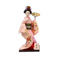 thumbnail image 4 of deevoka Traditional Statue 12in Japanese Kimono Geisha Doll Collectible Statuette Asian Pink, 4 of 9