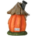 thumbnail image 3 of 18 in. Pre-Lit Halloween Figurine, Orange, Pumpkin Haunted House, Ghost, 1 Multicolor LED Light, 3 of 4
