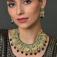 thumbnail image 2 of SOHI Women Green Kundan Gold Plated Necklace Set, 2 of 6
