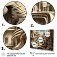 thumbnail image 3 of Designart "Architectural Fantasia Surreal Fractal IV" Landscapes Framed Wall Art - Traditional White Surrealism Landscape Bedroom Framed Canvas Wall Art, 3 of 6