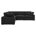 thumbnail image 2 of Modular Sectional Sofa Couch, Black, Fabric, Living Kitchen Cafe Bistro Hospitality Restaurant, Modern Contemporary HB34774, 2 of 5