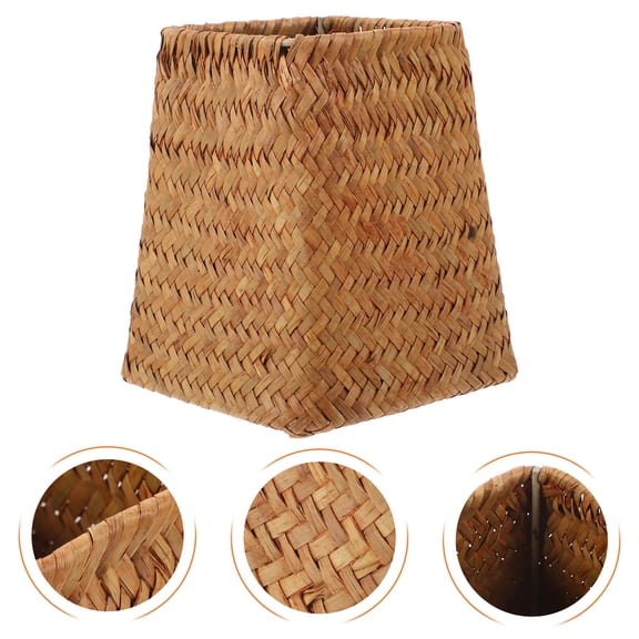 NIAIZEK Hand Woven Light Brown Flower Basket Vintage Rustic Plant Holder