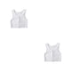 thumbnail image 4 of Sonducket Camiseta sin mangas Tomboy, chaleco moldeador de pecho, ropa interior deportiva para el pecho, vendaje, ropa transpirable corta Blanco METRO 2Conjunto, 4 of 6