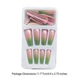 thumbnail image 2 of maskred 1 Set French Tip Press on Nails Gradient Extension Fingernails Tips Removable Fashion Wraps Full Cover DIY Manicure Kit Type 9 2g glue,24Pcs jelly 1Set, 2 of 6
