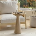 thumbnail image 5 of PRZL Small Pedestal End Table Round Farmhouse Martini Table Wood Plant Stand Rustic Drink Table for Small Space Living Room, Natural Wood, 5 of 15