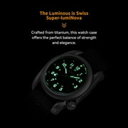 BODERRY Mens Field Watches Titanium Automatic Mechanical Top Brand Dive Wristwatch 100M Waterproof Clock Military Watch for Men
