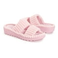 thumbnail image 4 of MUK LUKS Women's Double Strap Slide-Cloud Ribbed Terry Slipper, 4 of 9